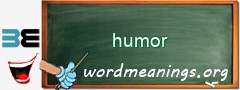 WordMeaning blackboard for humor